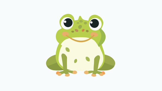Pretty frog with cute face for kids prints clothes 