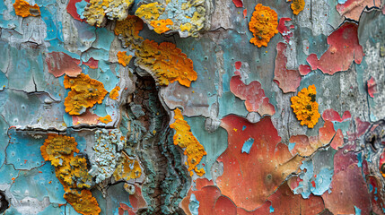 Colorful background with texture of the bark of a tree