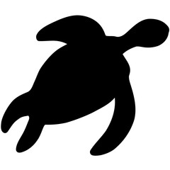 Illustration of a black turtle