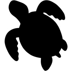 Illustration of a black turtle