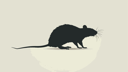 Rat silhouette isolated background vector mouse outline 