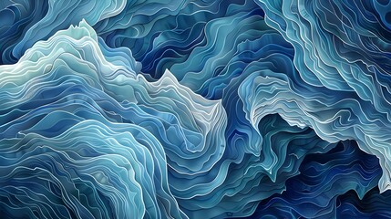 blue abstract ocean wave pattern wallpaper background