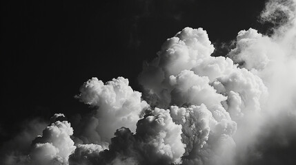 White cloud on a black background