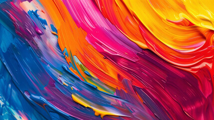 Vivid and contrasting paint strokes creating a dynamic and energetic background.
