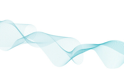 Vector wave and curve lines flowing dynamic gradient color isolated on transparent background. Digital future technology concept.  Science, banner, business, poster, template, music background.