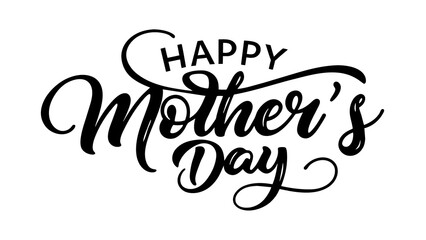  elegant black inscription happy mother's day