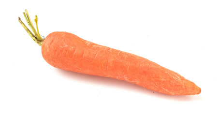 Fresh carrot vegetable on isolated white background. Healthy to cunsume as fresh vegetables and juice.