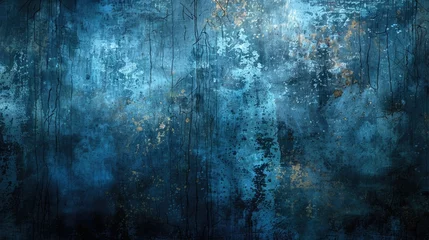 Fotobehang Background with a Grunge Style in Blue © 2rogan