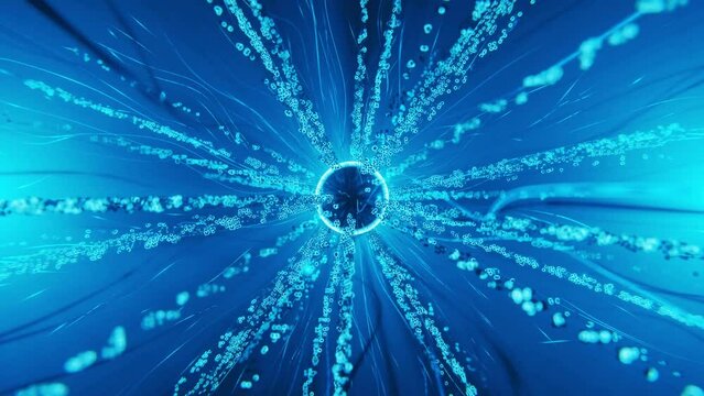 Microscopic Sci-Fi abstract background. Animated 3D looped background