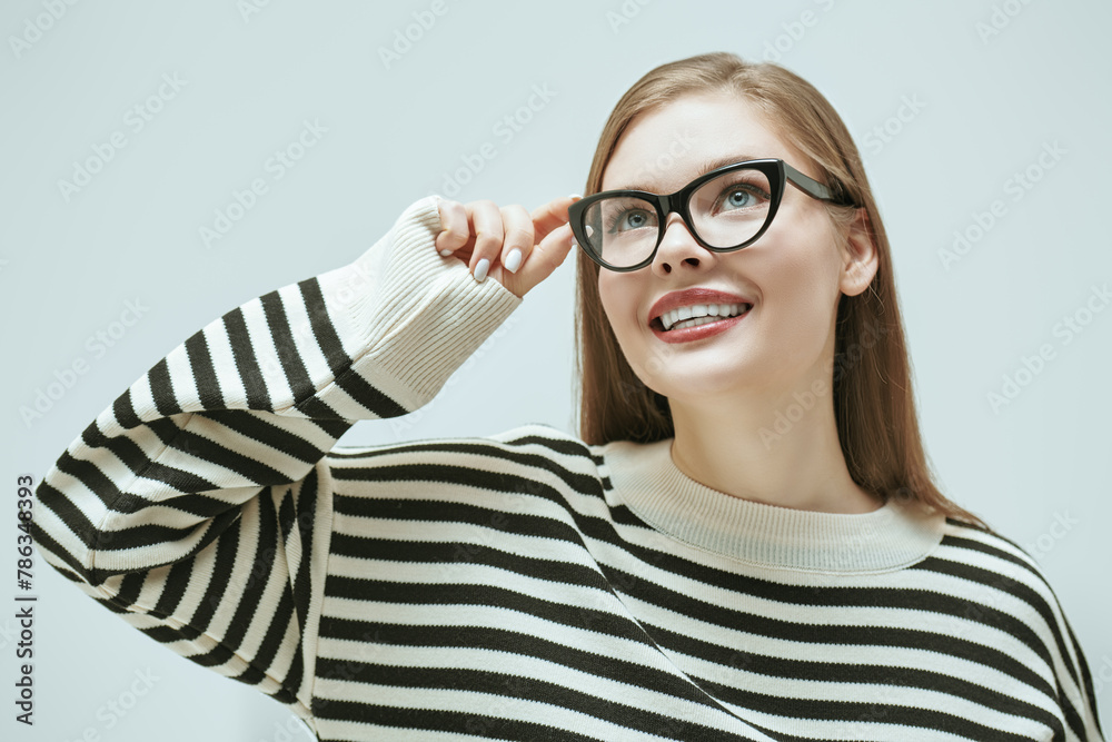 Canvas Prints joyful girl in glasses