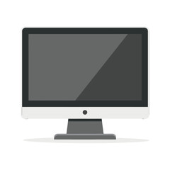 a flat screen monitor sitting on top of a desk