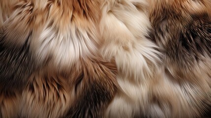 Multicolored fur texture background. Faux fur of different colors
