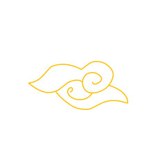 chinese cloud thin line icon