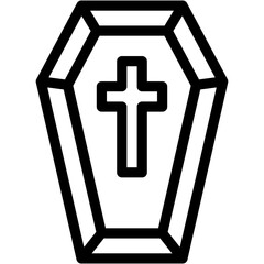 Obraz premium Coffin, death, halloween, horror Icon