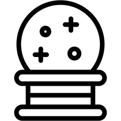 Ball, crystal, halloween, omen Icon