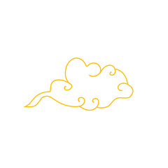 chinese cloud thin line icon