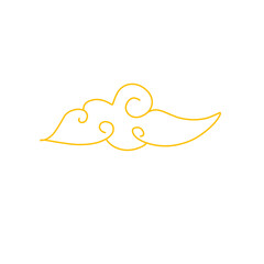 chinese cloud thin line icon
