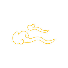chinese cloud thin line icon