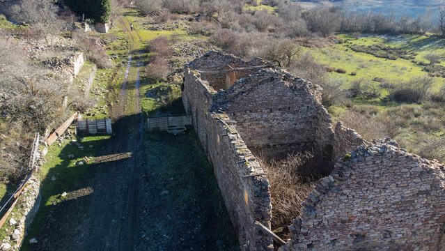abandoned village of Rucayo near the Porma reservoir in the province of Le&oacute;n, Spain