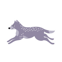 Obraz premium Cute cartoon wolf. Can be used for kids clothes design, prints and posters.