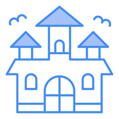 castle, scary house, haunted, horror Icon