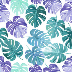Fototapeta na wymiar a bunch of green and purple leaves on a white background