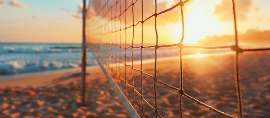 net volleyball beach concept banner background