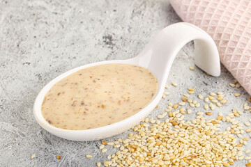 Sesame sauce in the bowl