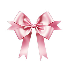 A pink ribbon and bow Christmas SVG on a transparent background