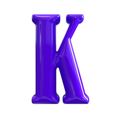 K Letter Purple