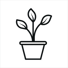 plant icon simple design art eps 10