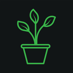 plant icon simple design art eps 10