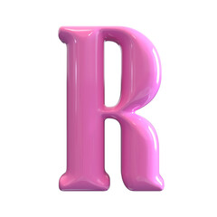 R letter pink