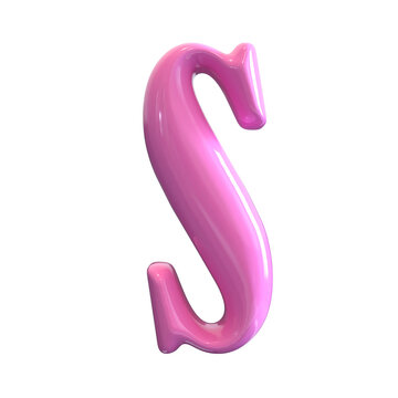 S letter pink