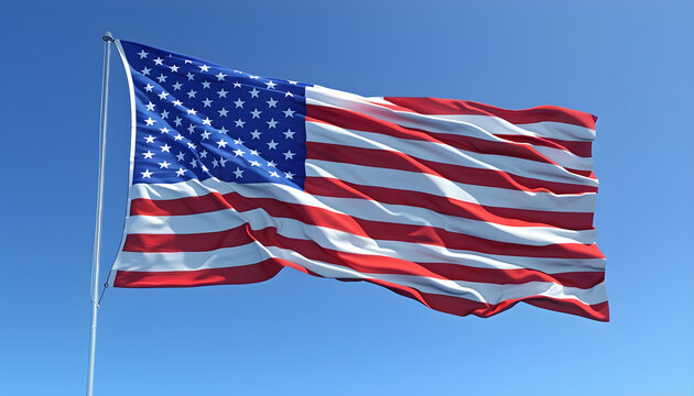 An image of the American flag, a symbol of pride, freedom, and democracy. It is often displayed on holidays such as Fourth of July and Memorial Day.