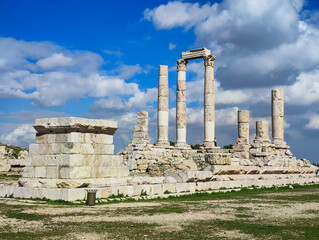 View at the roman citadel at Amman in Jordan - 786359137