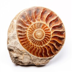 Fossil, ammonite, ancient extinct geology fractal crustacean
