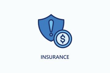 Insurance vector, icon or logo sign symbol illustration