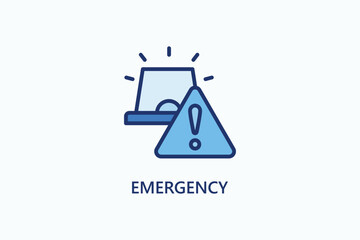 Emergency vector, icon or logo sign symbol illustration