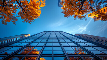 Urban Skyscraper: Modern Architecture in Downtown District

   