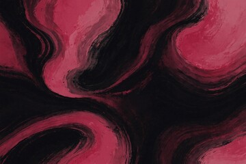 swirls with strong paint texture, black and pink theme - obrazy, fototapety, plakaty