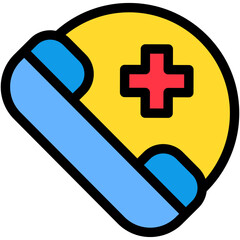 Obraz premium Doctor on call, medical assistance, medical help Icon