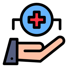 Obraz premium Hand, health care, hospital, medical, protection Icon