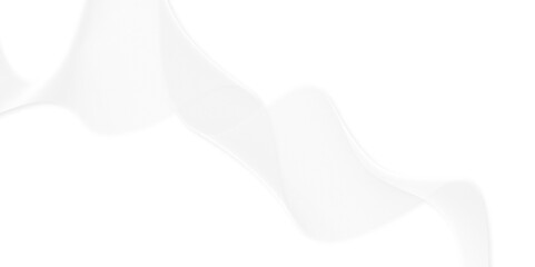 Abstract curved black long lines on white. Waves of many lines. Abstract wavy lines on a white background. Creative line art. Vector illustration. Curved smooth ribbon.