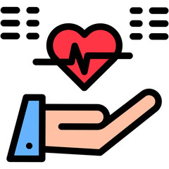 Beat, care, disease, ecg, heart, heart care, prevention Icon