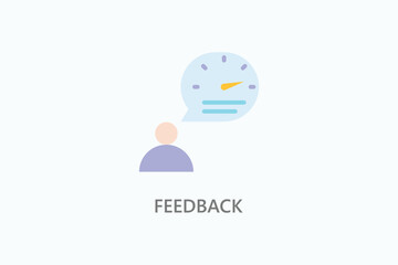 Feedback vector, icon or logo sign symbol illustration