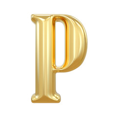 P letter gold