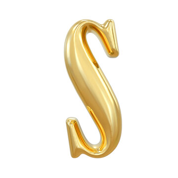S letter gold