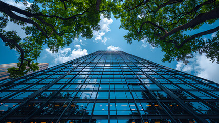 Urban Skyscraper: Modern Architecture in Downtown District

   