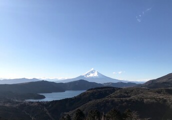 Fototapeta premium 芦ノ湖と富士山